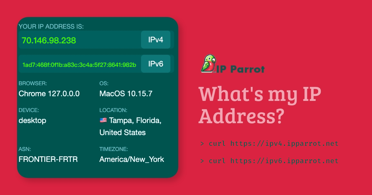 My public ip address ip geolocation tools ipparrot